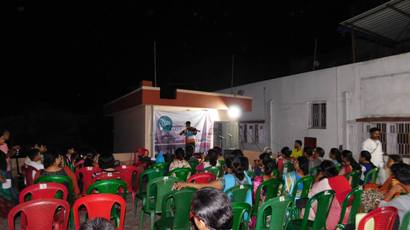 Audience at Roof-Top Concert April 2017 conducted by NSM Music School
