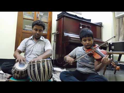 Esho Shyamolo Sundoro - Rabindra Sangeet on Violin with Tabla accompaniment