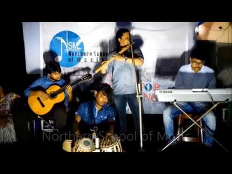 Hoton Se Chulo Tum - Flute, Synthesizer, Classical Guitar and Tabla - Rooftop Concert, May 2018 - NSM Music School Kolkata