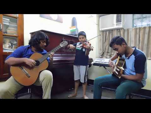 Indian National Anthem (Improvisation) - Classical Guitar and Violin | Violin School in Kolkata