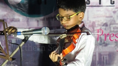 Indian Violin Performance by Rian - Rooftop Concert, May 2018 - NSM Music School Kolkata