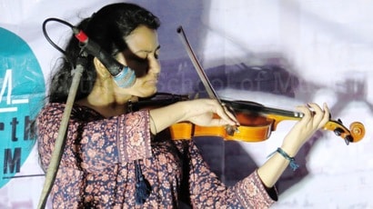 Indian Violin Performance by Sayani  - Rooftop Concert, May 2018 - NSM Music School Kolkata