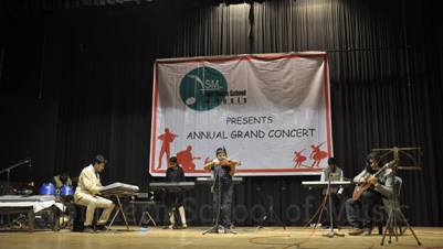 Mishar Rohosyo, Byomkesh Bakshi, Feluda, Sholay, Rango, Good Bad Ugly, Pirates of the Caribbean Themes Medley - Keyboard with Violin, Classical Guitar, Drums and Cajon - NSM Annual Grand Concert 2017