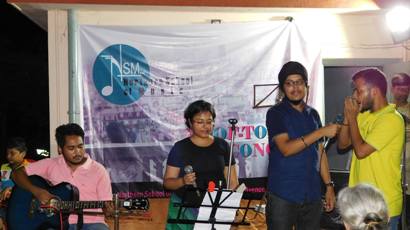 Orchestration with Spanish Guitar, Mouth Organ and Western Vocal at NSM Roof-Top Concert April 2017