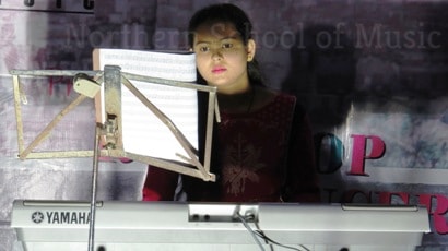 Synthesizer Performance by Spondita - Rooftop Concert, May 2018 - NSM Music School Kolkata