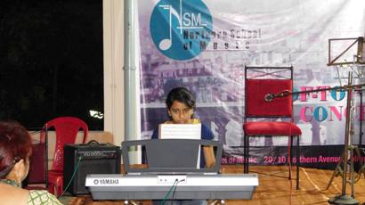 Bollywood songs in staff notation on Keyboard - NSM Roof-Top Concert April 2017