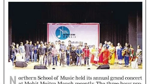 News about NSM Annual Grand Concert 2019 on The Times of India NIE Student Edition dated 01.07.2019
