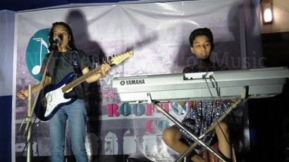 Western Vocal with Electric Guitar and Keyboard - Rooftop Concert, May 2018 - NSM Music School Kolkata